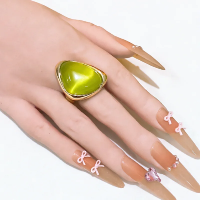 New Arrival Rainbow Enamel Dripping Oil Zircon Ring For Women Size 9 10 Copper Gold Plated Candy Color Rings Party Jewelry Gift