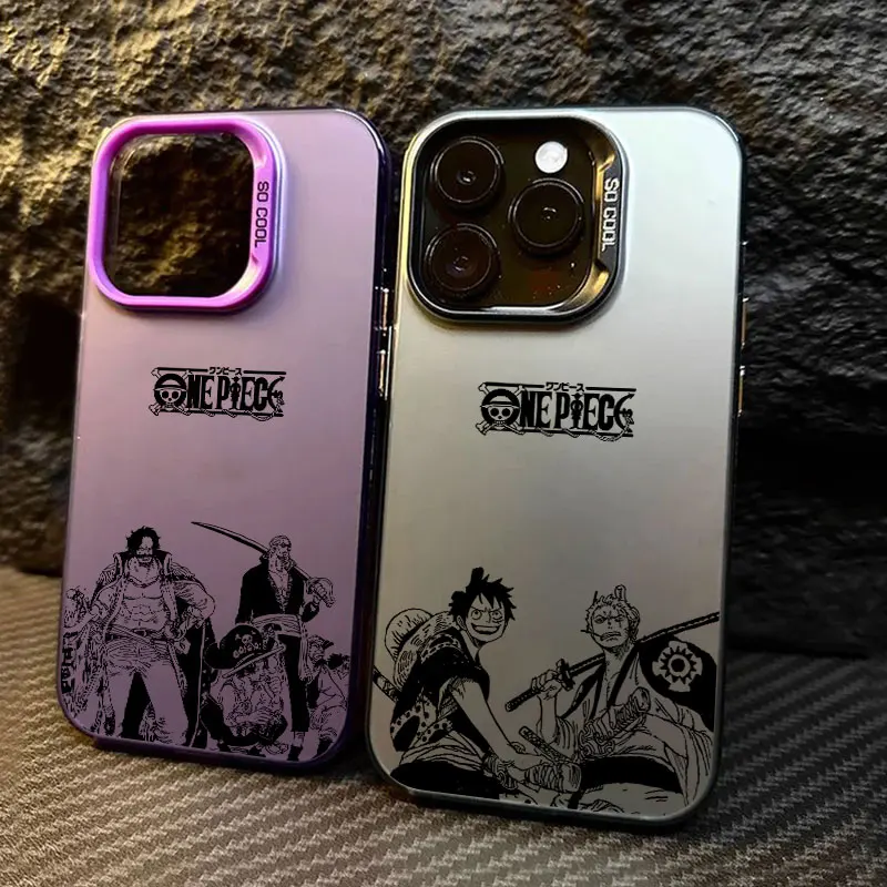 Coque de téléphone antichoc Anime One Piece Manga pour iPhone 13 14 15 16 17 Pro Max Plus 16e 17E 17 Air 11 18 Pro – Housse arrière