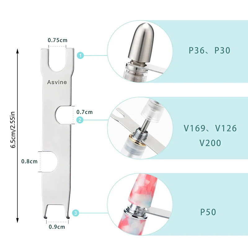 1*Multifunction Removing Tools Wrench For Asvine P20 P36 P30 P50 V169 Piston And Vacuum Fountain Pens School Office Stationery