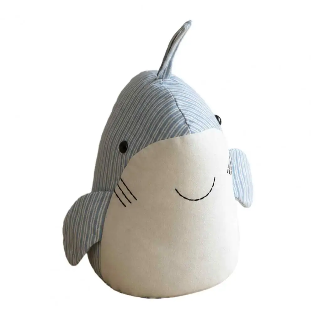 Plush Shark Decorative Door Stopper, Non-slip Weighted Interior Door Stop, Anti-collision Home Office Floor Fabric Door Stopper
