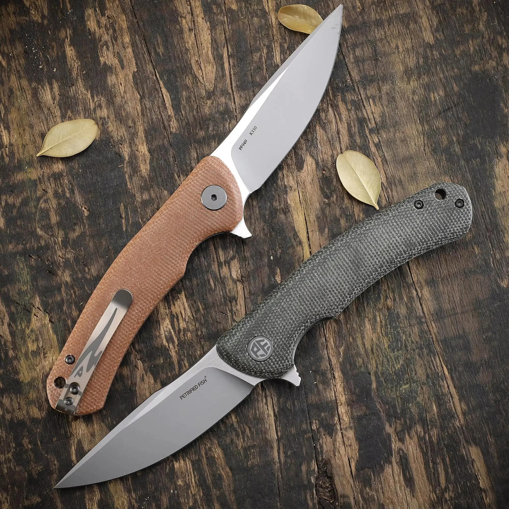 Petrified Fish PF949 Folding Knife K110 Steel G10 Handle Professional Camping EDC Hunting Pocketkives Outdoor Fish Hand Tool