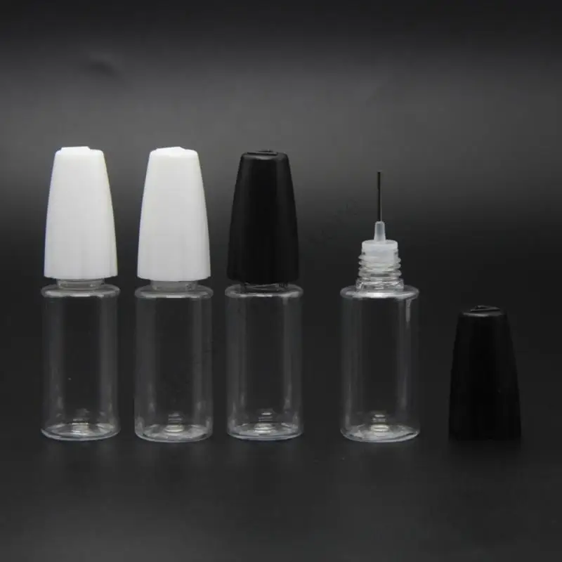 5pcs 10ML Leakproof Drip Bottle with Needle Tip Replacement Bottles Liquid Containers For Model Painting Craft Project