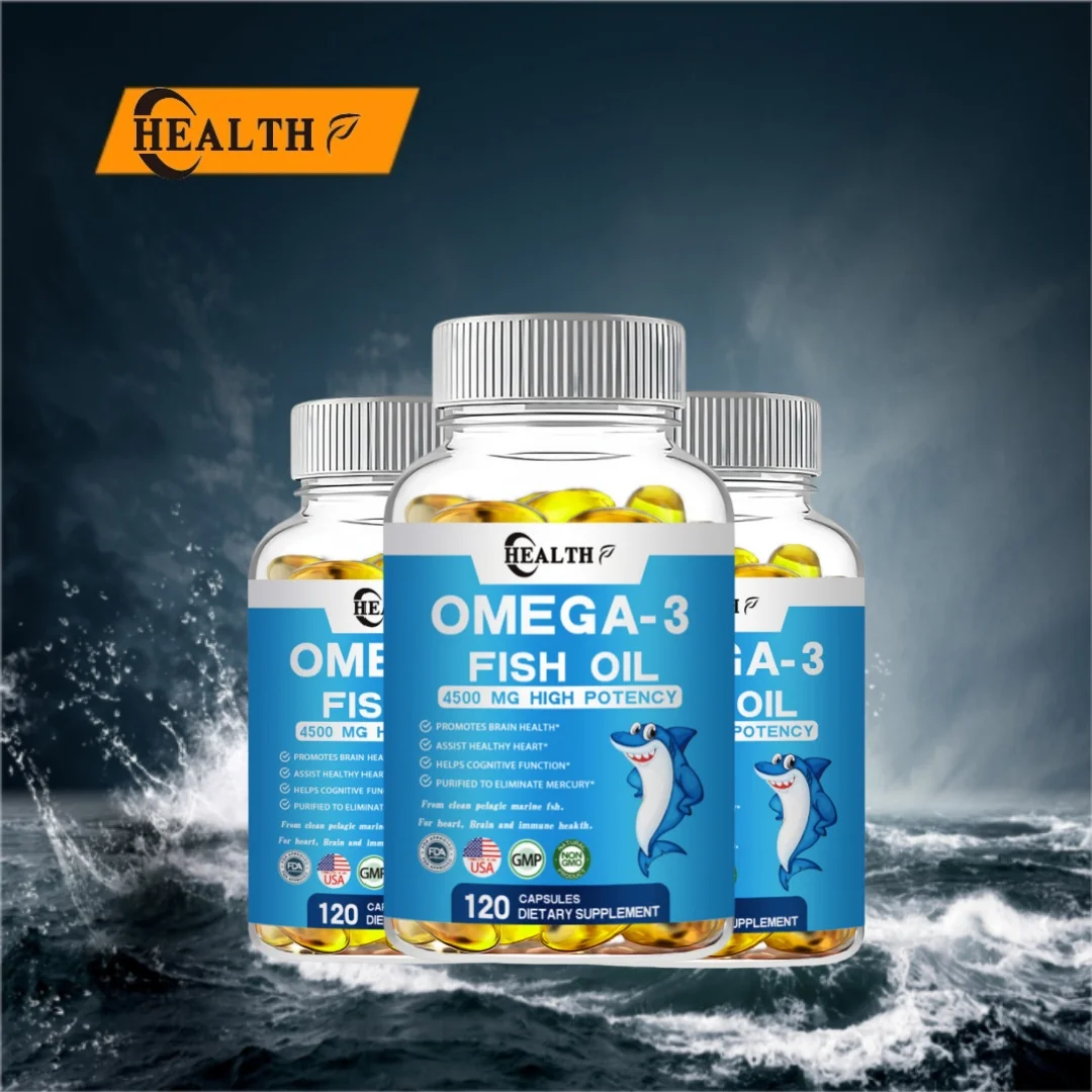 

Omega 3 Fish Oil | 4500 Mg EPA And DHA | Over 2100 Mg Omega 3 Fatty Acids | 1300 Mg EPA+860 Mg DHA | Best Essential Fatty Acids