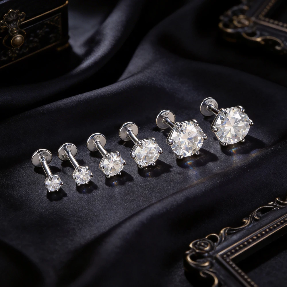 Aide S925 スターリングシルバー 6 サイズ ラウン - Body Jewelry Flat Back のレビューと価格