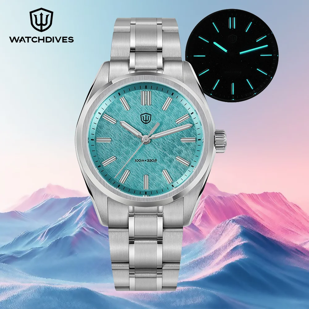 Watchdives Original Watch WD0003B ‌36mm Quartz Watches ‌VH31 Luminous Man Watch Sapphire 10Bar Waterproof Shock Vintage Watch