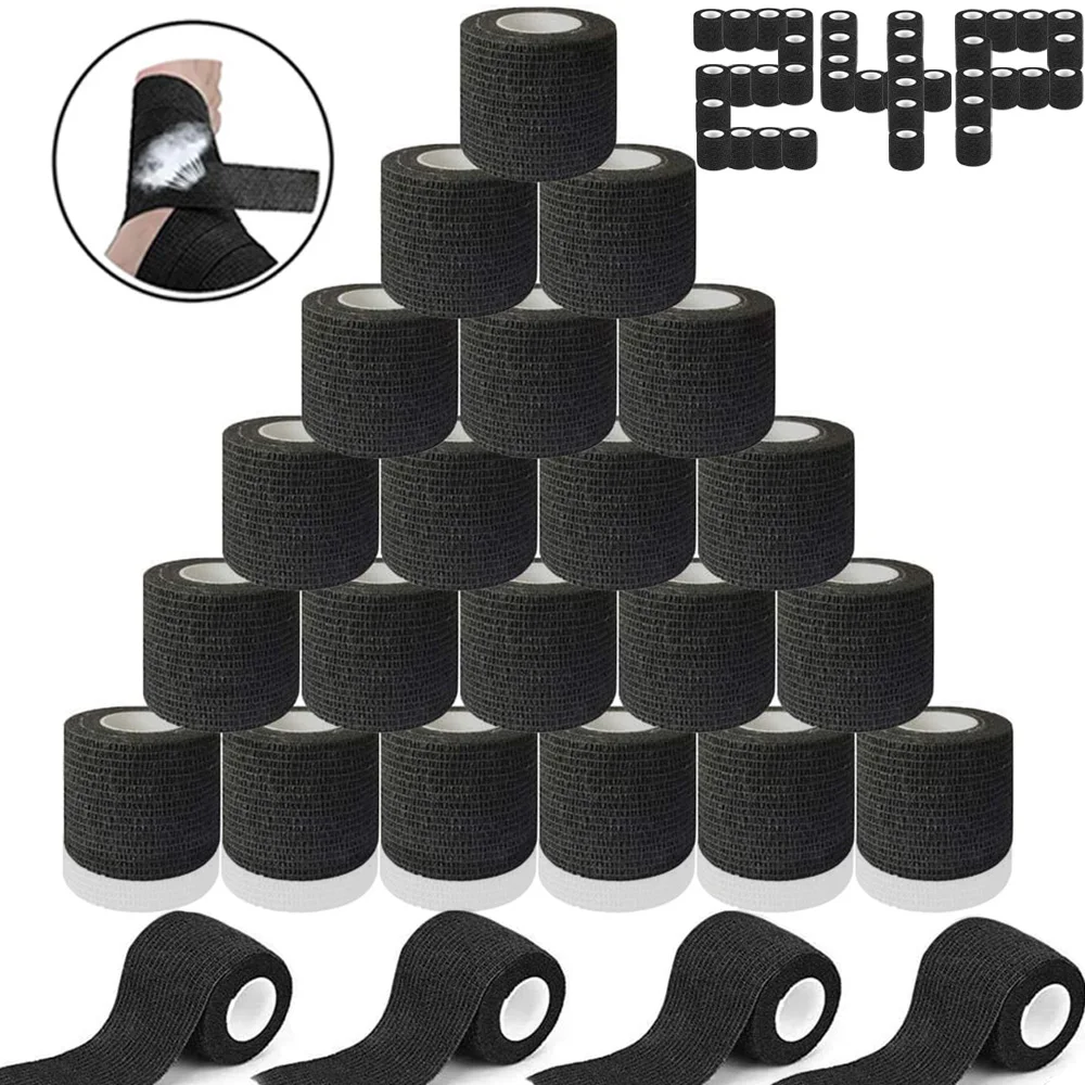 

24 шт., чехлы для татуировок, 5 см * 4,5 м, самоклеящаяся эластичная повязка, водонепроницаемая спортивная лента, обертывания, аксессуары для татуировок