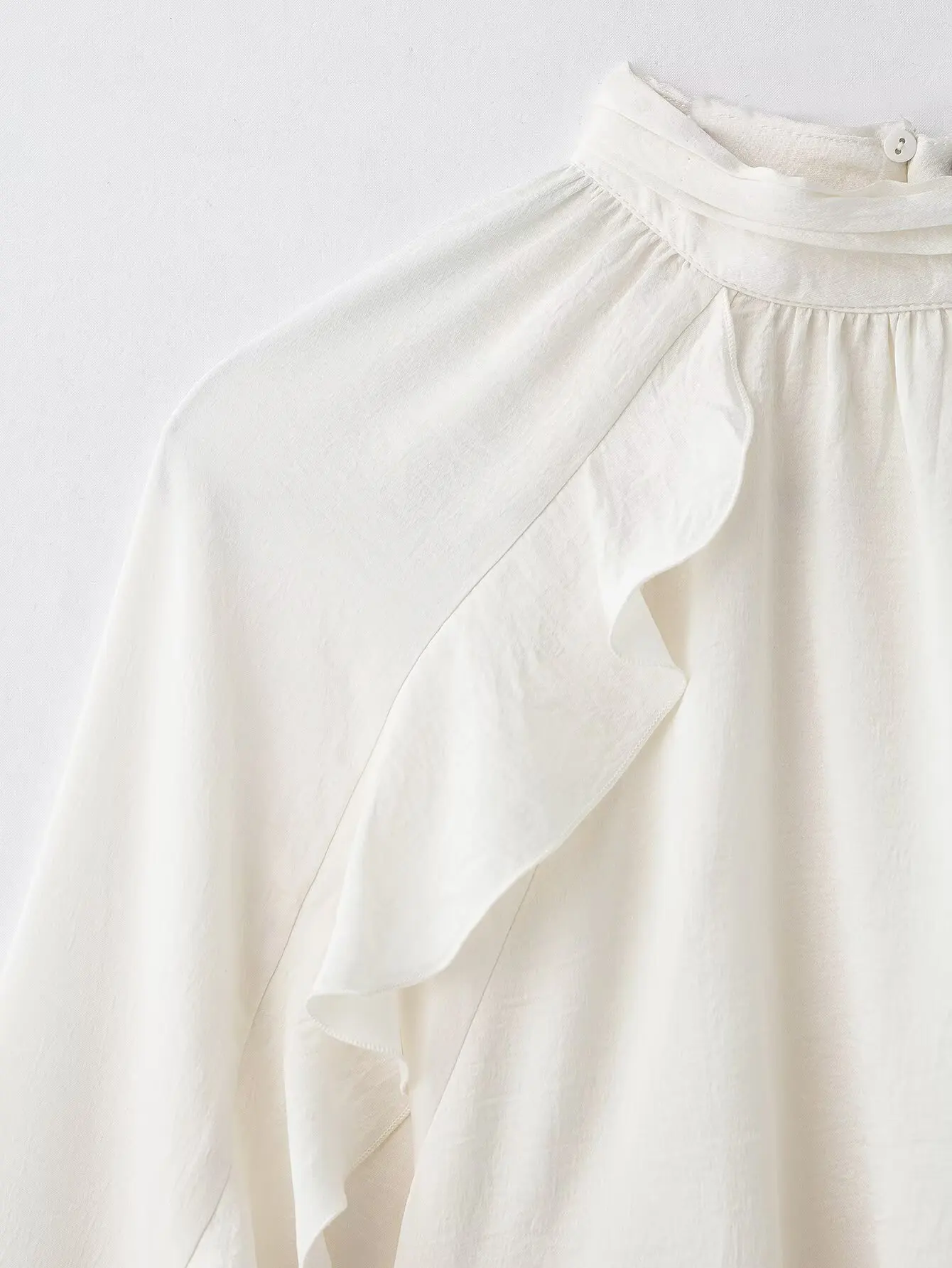 2025 women's spring and autumn fashion long sleeve round neck layered decorative shirt women's solid color loose shirt