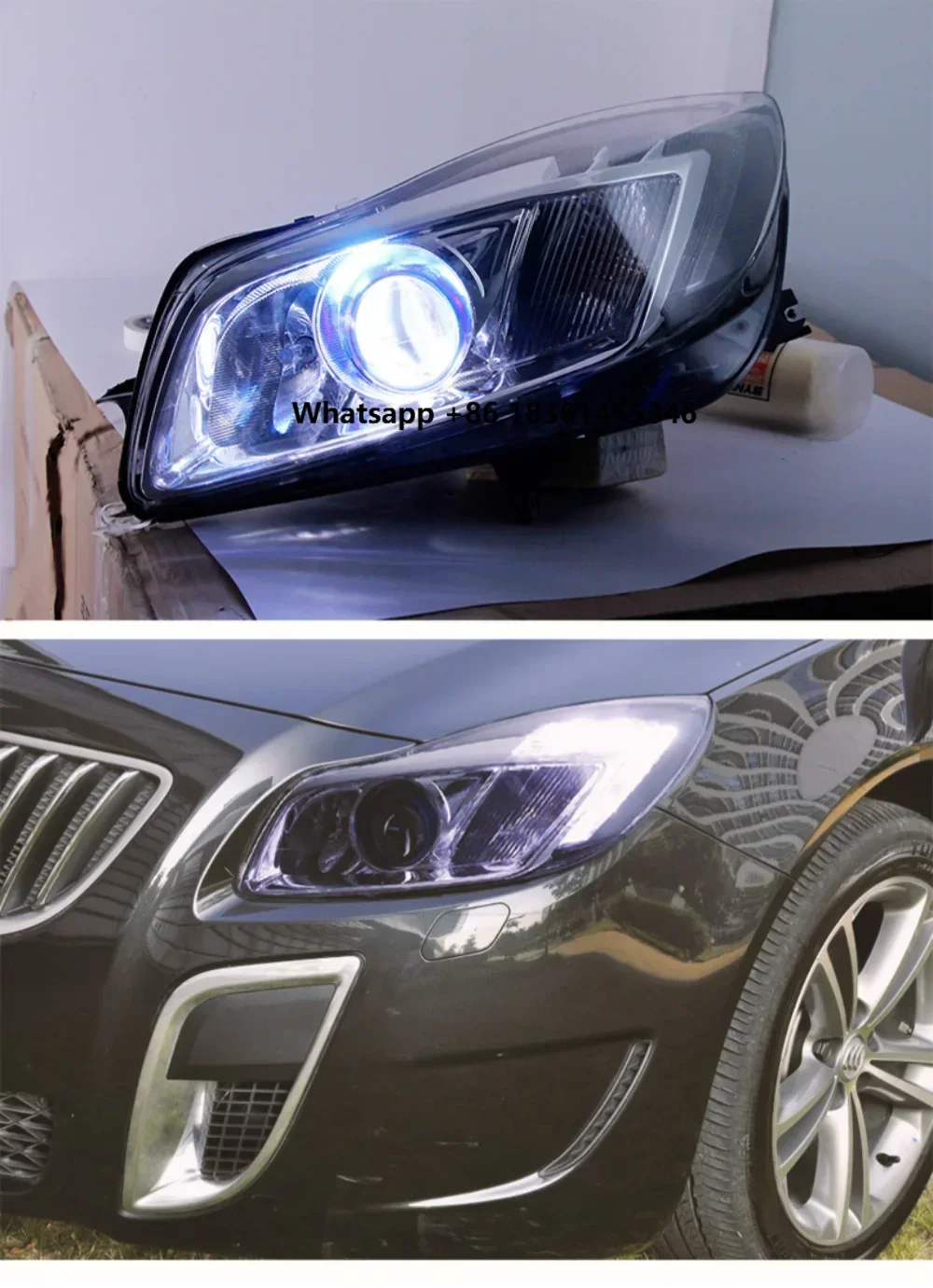 

Pair of Car Headlight assembly For regal opel insignia G3 2009-13 led DRL daytime running light turn signal head lamp