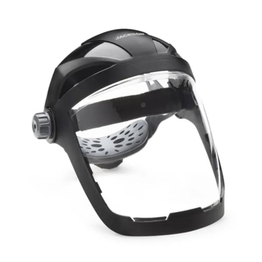 

QUAD 500 Face Shield - Anti-Fog Polycarbonate with Chin Guard - ANSI Z87.1 OSHA Certified - Multiple Styles Headgear Options