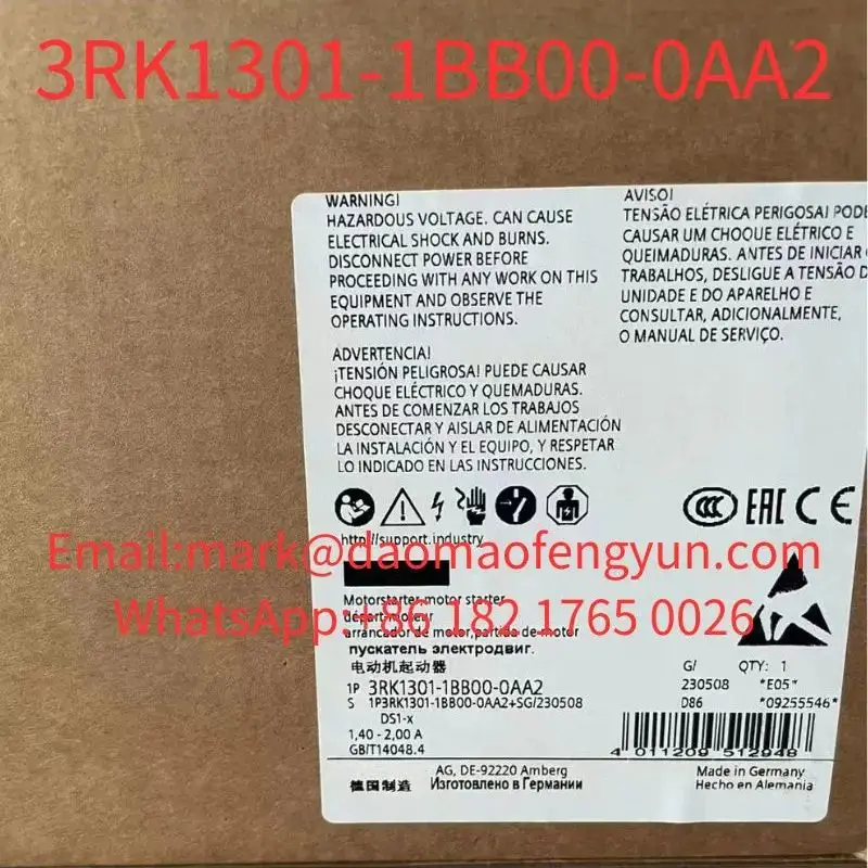 

3RK1301-1BB00-0AA2 DS1-X for ET 200S Standard DOL starter