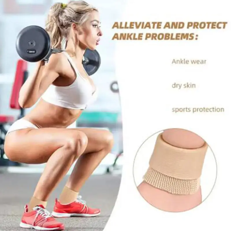 قطعة واحدة من أكمام جل الكاحل المبطنة للتزلج - جوارب واقية للتزلج على الجليد وهوكي الجليد ورياضات ركوب الخيل