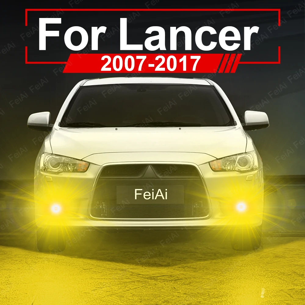 LED Front Fog Lights Bulb For Mitsubishi Lancer 2007 2008 2009 2010 2011 2012 2013 2014 2015 2016 2017 Dual Color LED Fog Light