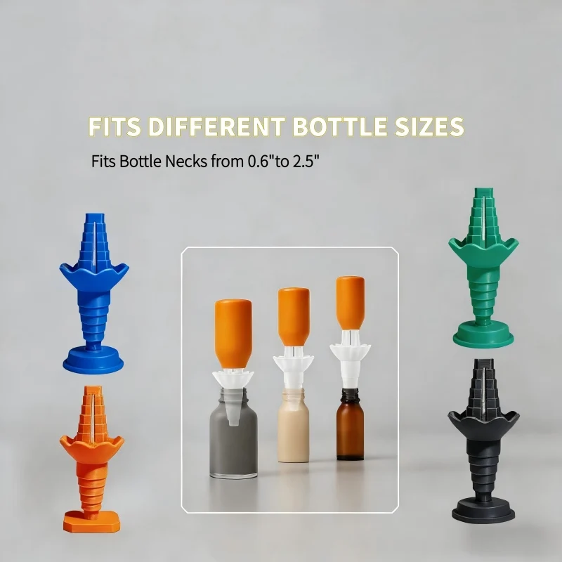 Universal Bottle Mouth Emptying Set with Reusable Liquid Transfer Connector, Equipped with Anti-Waste Funnel Adapter