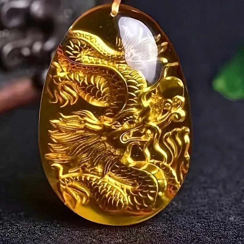 Fashion Exquisite Amber Beeswax Trend Ethnic Style Pendant Second Generation Handicraft Necklace Jewelry