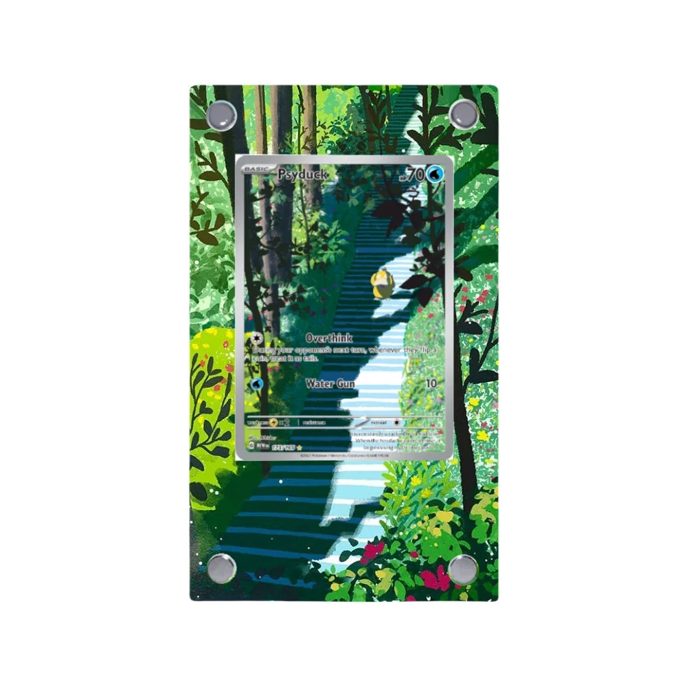 Entei Gastly Psyduck Dragonite Pokemon Acrilico Pittura estesa Stuck Brick Anime Classici Gioco Collezione Espositore per carte