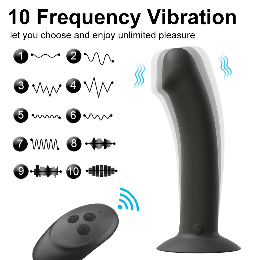 Dildo Vibrators Anal Butt Plug Wireless Remote Vibrators for Women Prostate Massager Dildos Sex Toys Adults Goods With Suction