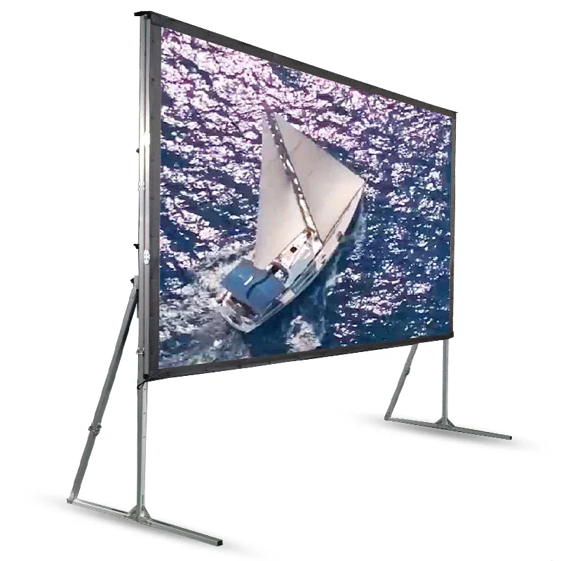 Front and back view, double-sided projection, portable, quick folding projection screen