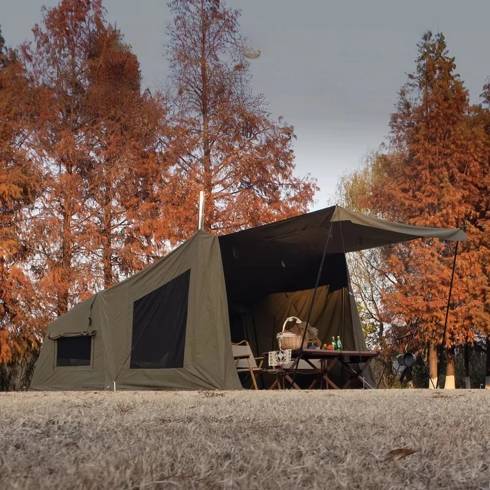 vb-Inflatable Camping Tent, 4.5 SQM Spacious Interior with Large TPU Windows