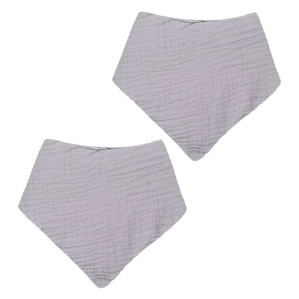 2Pcs Baby Bibs Thick Cotton Drooling Triangle Toddler Feeding Teething Infant Clothes Protector Boys Girls Baby Bib