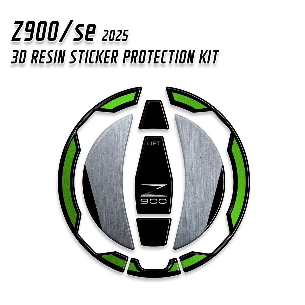 

Motorcycle Accessories 3D Epoxy Resin Paper Protective Sticker Kit Fuel Tank Cap For Z900 Sticker Z900 SE 2025