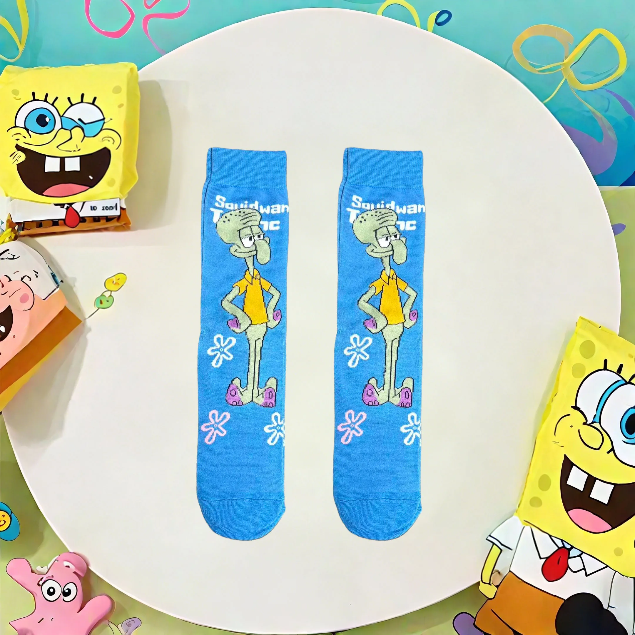 1/5 Par Ślicznych, Dzianinowych Podkolanówek z Motywami z Bajek dla Kobiet i Mężczyzn