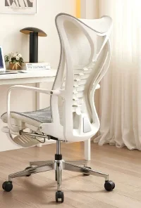 Ergonomic Reclining Office Chair with Pedals – Breathable 3D Lumbar Support, Comfy Lunch Break Desk Chair, Durable for Work/Home