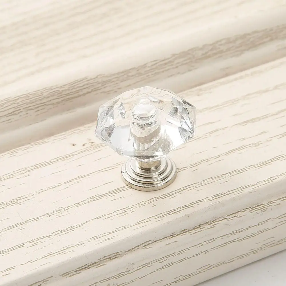 1 قطعة الاكريليك الكريستال الماس مقابض الأثاث 26 مللي متر الملونة المطبخ مقابض للخزانة الأسود مقابض أدراج الباب سحب الأثاث الأردوار