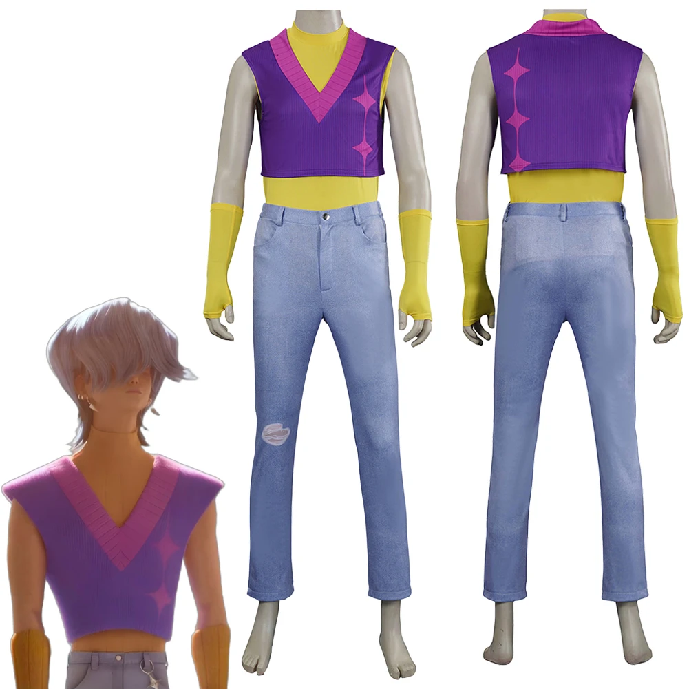 

2025 Cartoon Demon Hunter of KPop Cosplay Mystery Top Pants Cloth Roleplay Costume Outfit Halloween Carnival Party Suits For Men