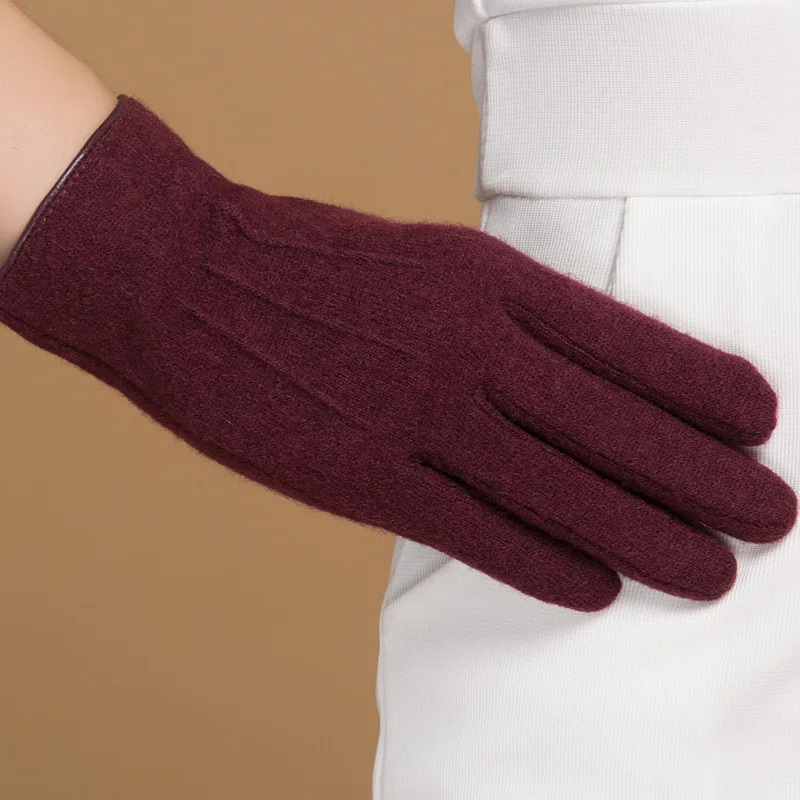 GOURS Winter Natural Wool Gloves for Women Black Natural Cashmere Gloves Warm Fashion Super Discount Clearance Sale GSL059