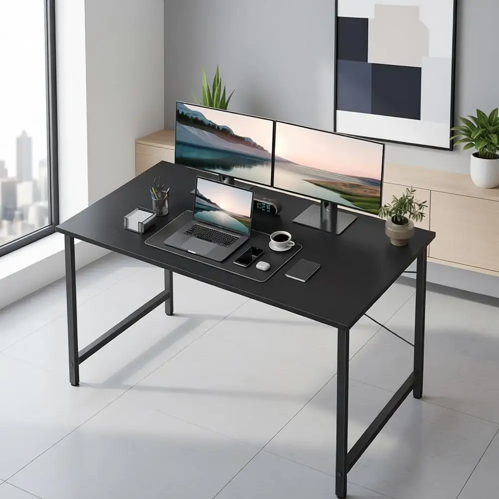 

Компактный современный стол 47 для домашнего офиса, кабинета или письма в элегантном черном стиле