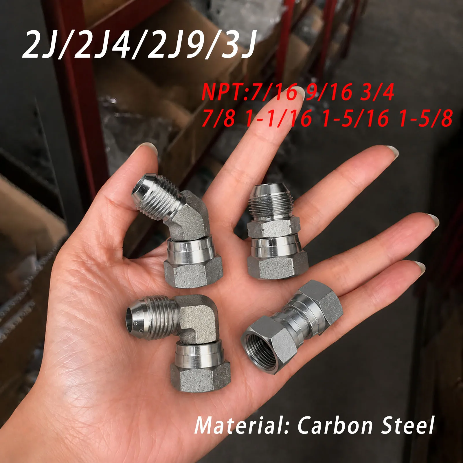 

2J 2J9 2J4 3J Hydraulic Adapter Union 74 Degree Internal External Thread Conversion Joint High Pressure Oil Pipe Fittings