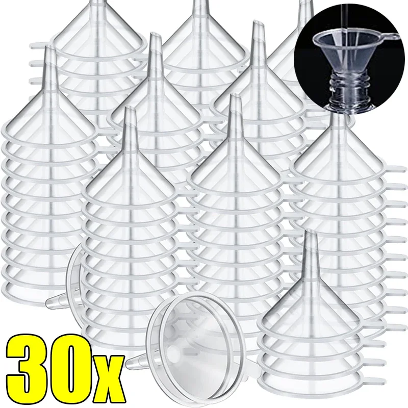 

1-30PCS Mini Funnel Transparent Liquid Oil Funnel 3/5cm Small Mouth Funnels School Laboratory Experimental Supplies Kitchen Tool