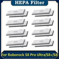 16PCS HEPA Filter Accessories For Xiaomi Roborock S8/S8+/S8 Pro Ultra Robot Vacuum Cleaner Replacement Parts Washable Filters