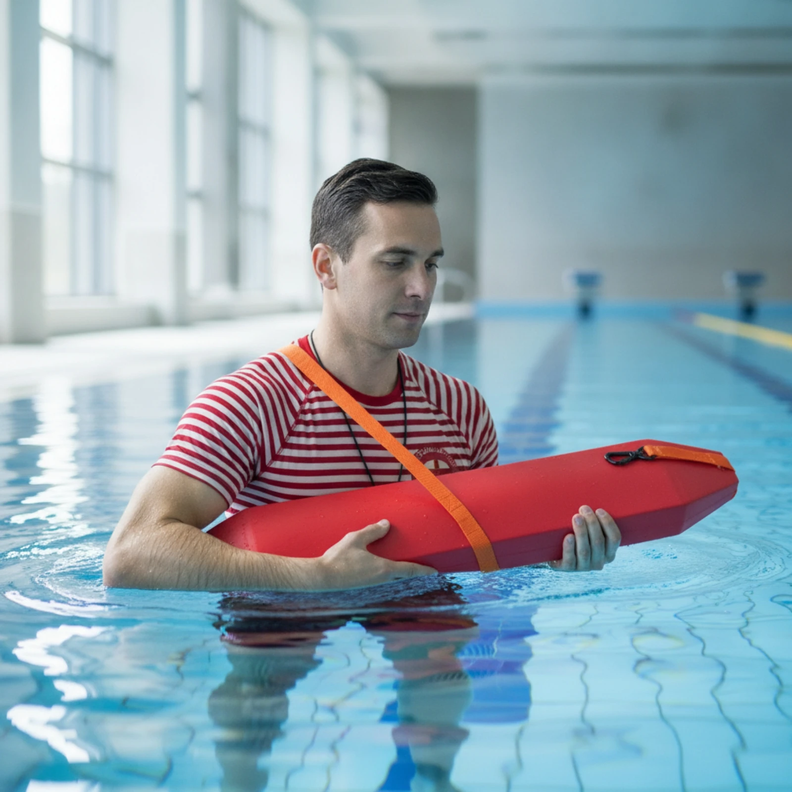 Rescue Buoy with Strap Streamlined Swim Buoy with Shoulder Strap Swimming Rescue Can Adjustable Swim Buoy Non-Inflatable