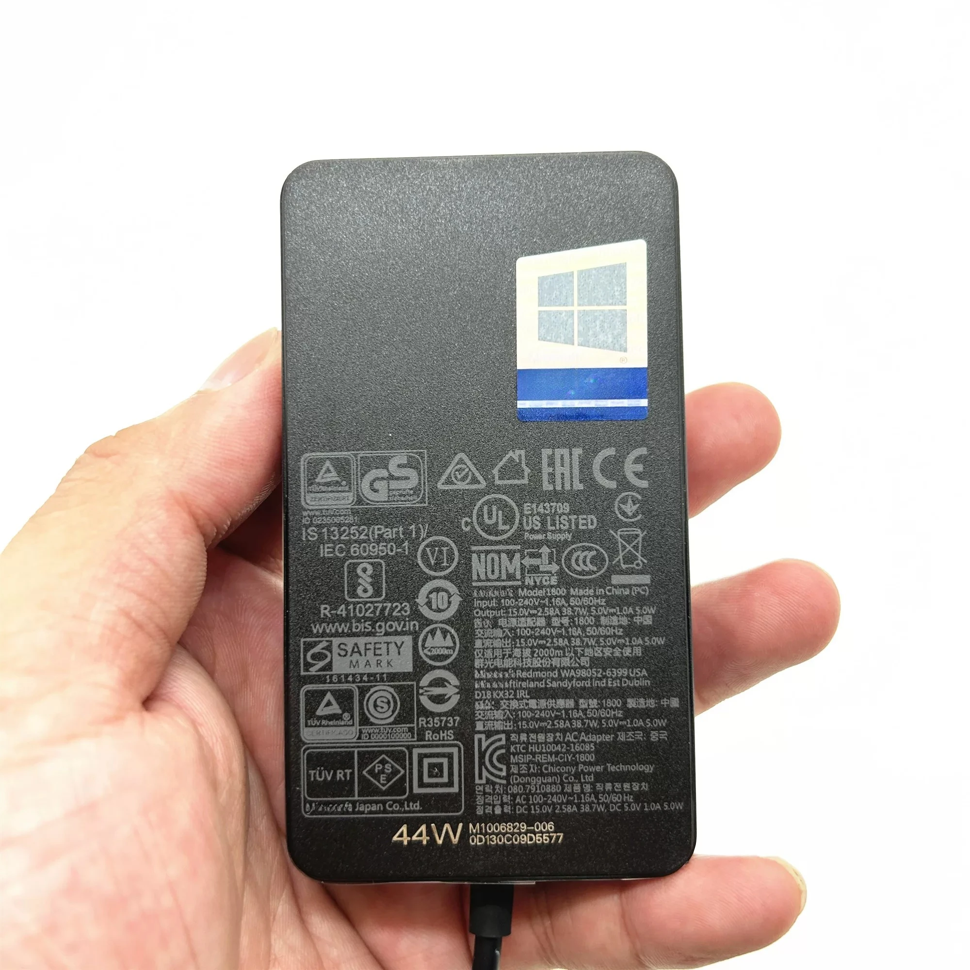 For microsoft surface pro5 1796 1769 15v2.58a 44w 1800 power adapter