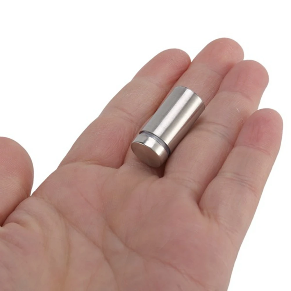 

A67P-100 Pack Sign Standoff Screws Advertising Screws Stainless Steel Wall Standoff Mounts Glass Acrylic Nail (1/2 X 1 Inch)