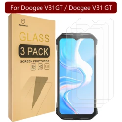 Mr.Shield [3-Pack] Screen Protector For Doogee V31GT / Doogee V31 GT [Tempered Glass] [Japan Glass with 9H Hardness]