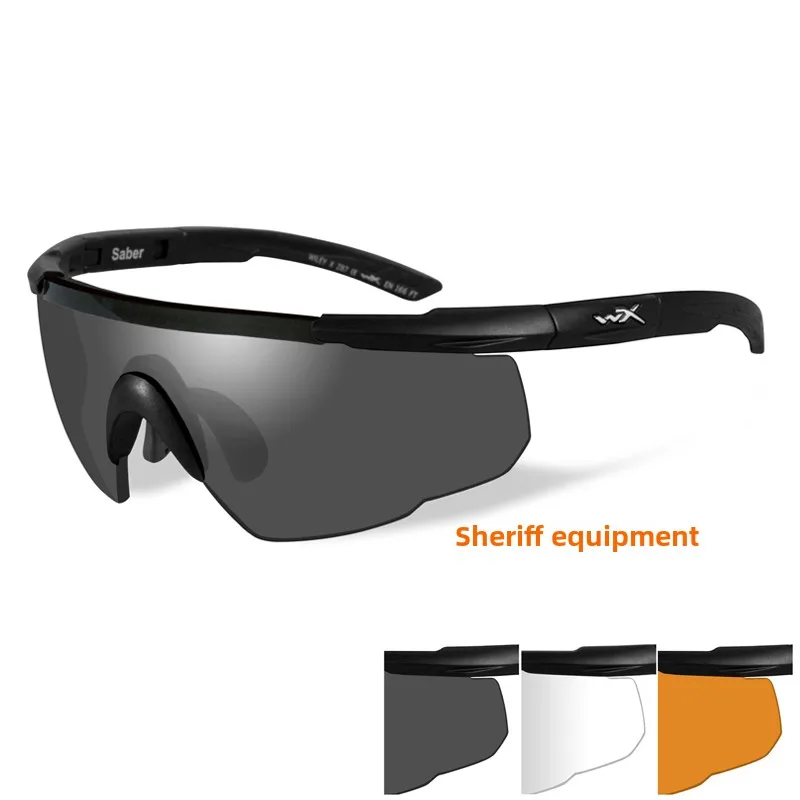 نظارات شمسية تكتيكية عالية الدقة ثلاثية الألوان مقاومة للرصاص من وايلي إكس 308، نظارات مقاومة للرياح، إصدار آسيوي، معدات للتخ...