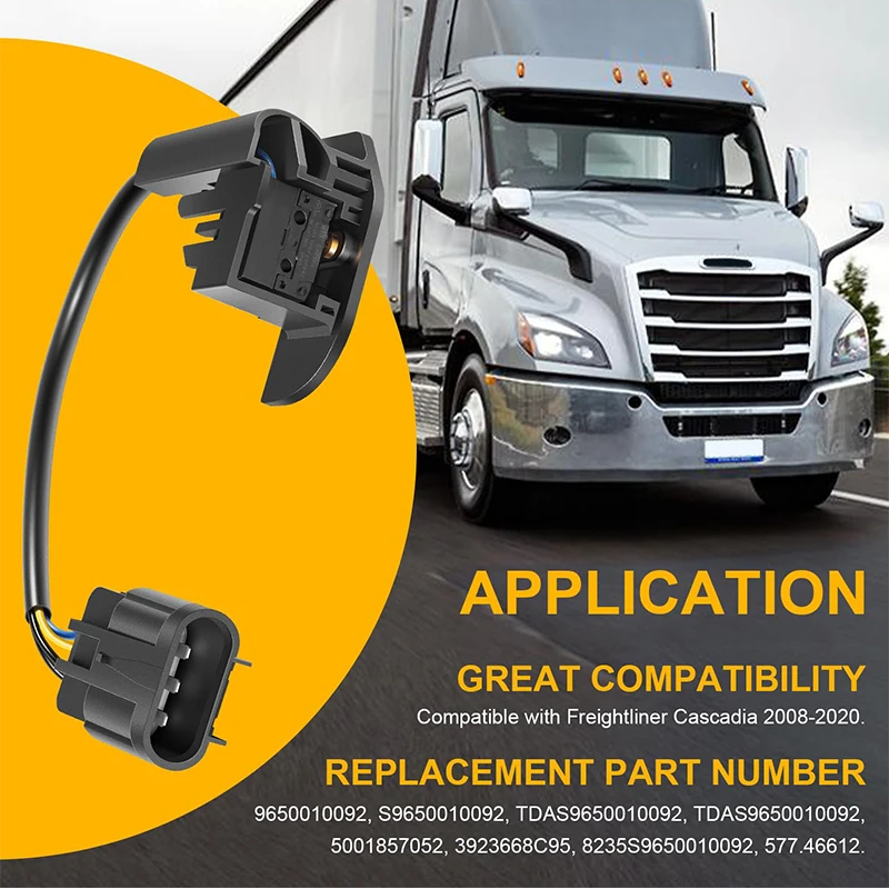 901-5207 Clutch Switch - Heavy Duty Direct Fit Replacement for Freightliner Cascadia 2008-2020 | Clutch Interlock Starter Switch