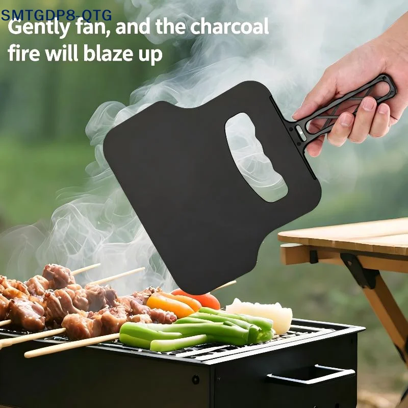 New Barbecue Fan BBQ Hand Crank Blower Tool Manual Combustion Support Outdoor Cooking