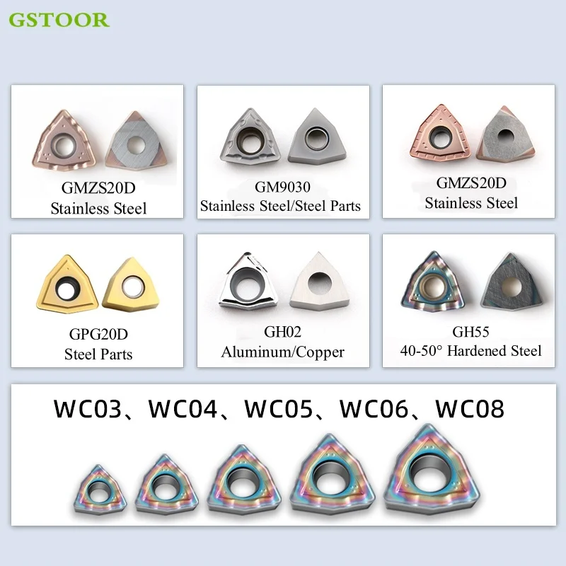CNC U-Bohrer Drehwerkzeuge WCMT03/WCMT04/WCMT05/WCMT06/WCMT08 -XR Drehmaschine Fräser Hartmetalleinsätze U-Bohrer Hartlegierung