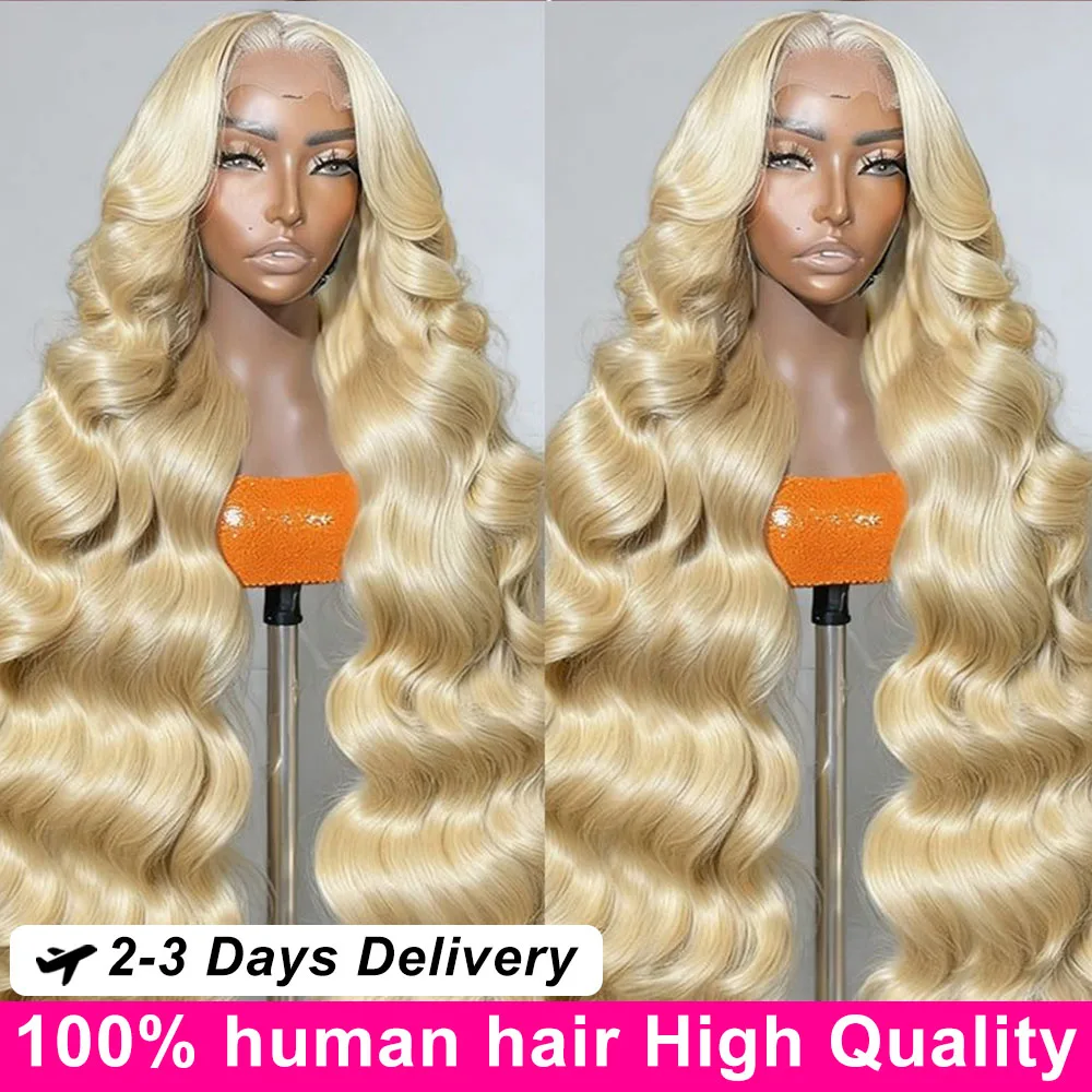 

30 40 Inch 200% Density Blonde 613 Lace Front Human Hair Wigs 13x6 Lace Wig Transparent Frontal 13X6 Bone Body Wave Human Hair W