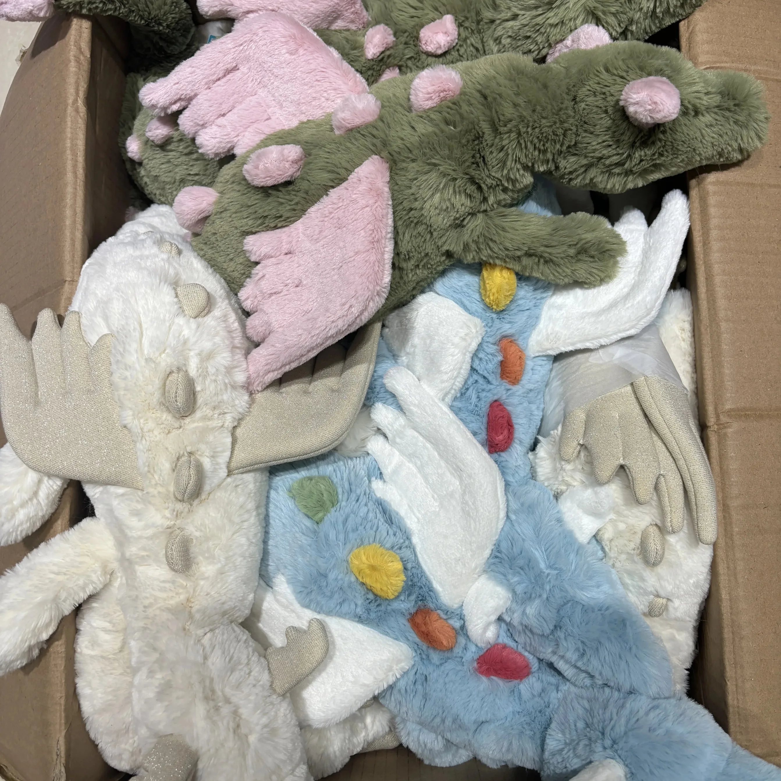 10/50/66cm Creative Full Size Plush Sky Flying Rainbow Dragon Toy Soft Stuffed Animal Pillow Fun Lazy Snow Dragon Kids Gift