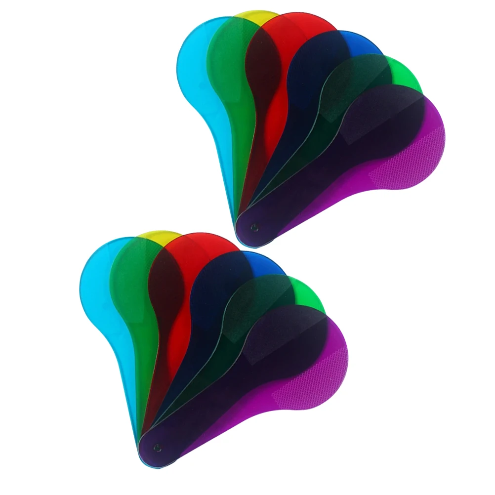 GRIRIW 12 pièces palettes de mélange de couleurs Film translucide ABS plastique Science éducation jouet pour enfants ensemble de panneaux filtrants