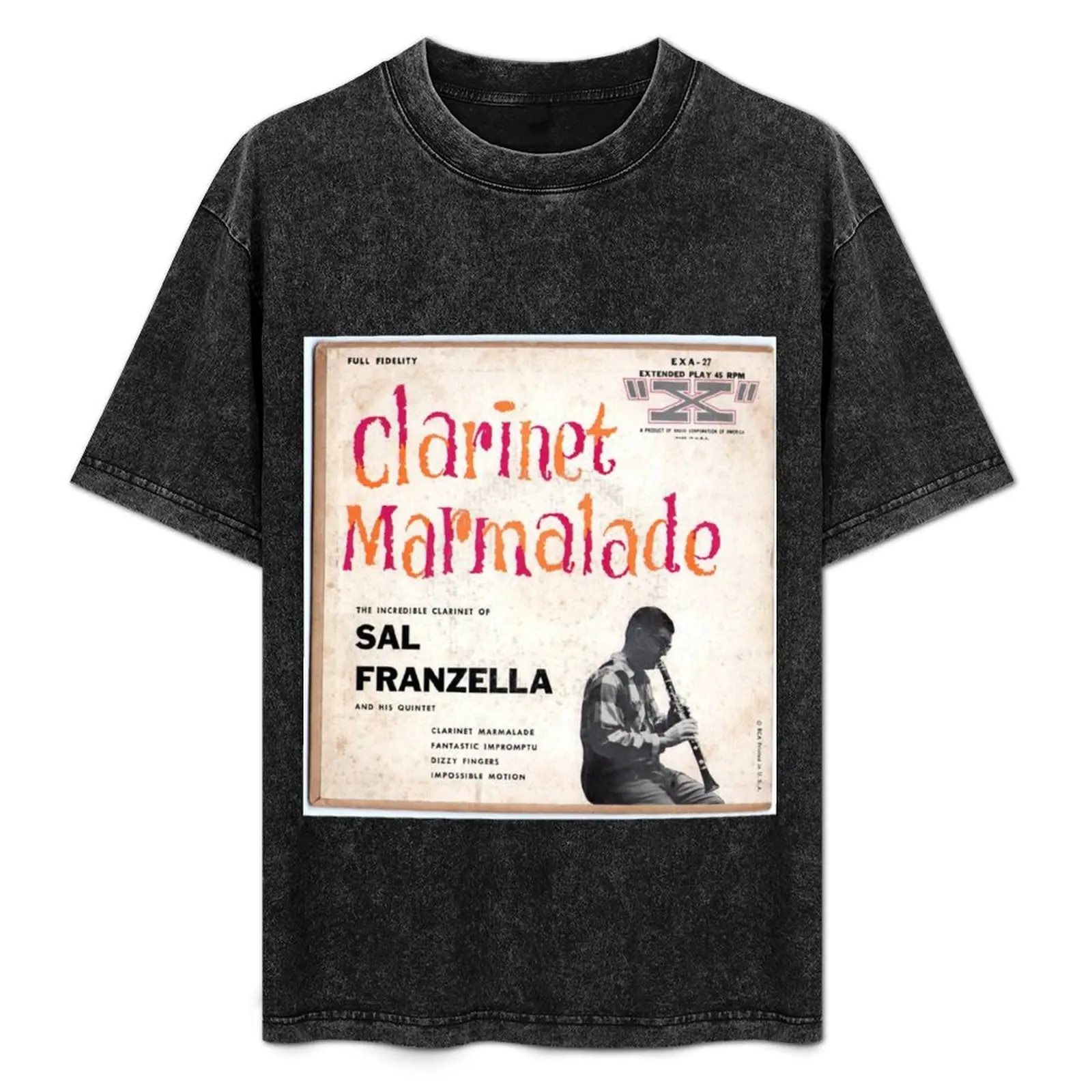 Clarinet Marmalade Jazz ep Cover T-Shirt Casual Streetwear Short Sleeve Tee