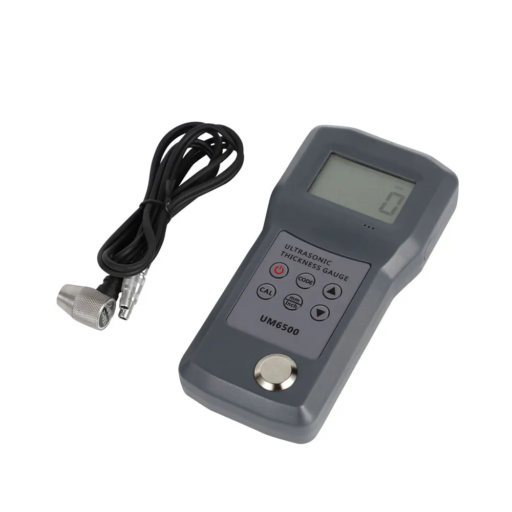 

UM6500 Ultrasonic Thickness Gauge Steel, Cast Iron, Aluminum Brass, Zinc, Quartz Glass Thickness Tester 1.0-245mm