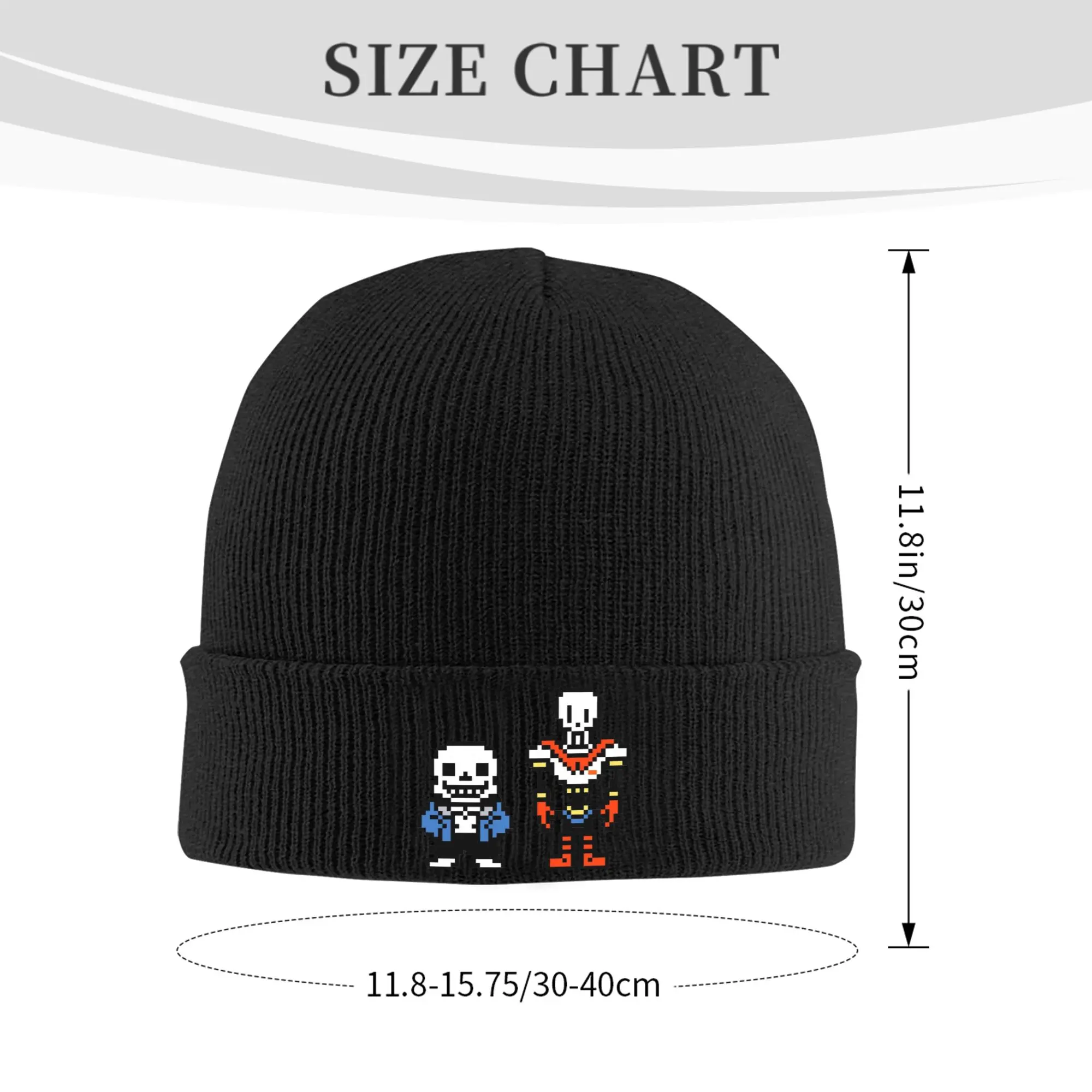 Undertales Sans and Papyrus  Knitted Hat Beanies Winter Hat Warm Unisex  Hip-hop Caps for Men Women Gifts,