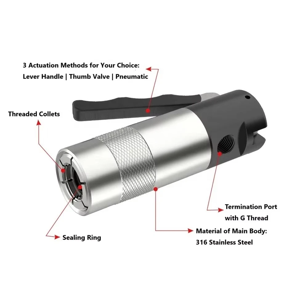 Quick Connector G85 External Thread Screw Claw Seal 350 Bar 316 Stainless Steel for Leak Test
