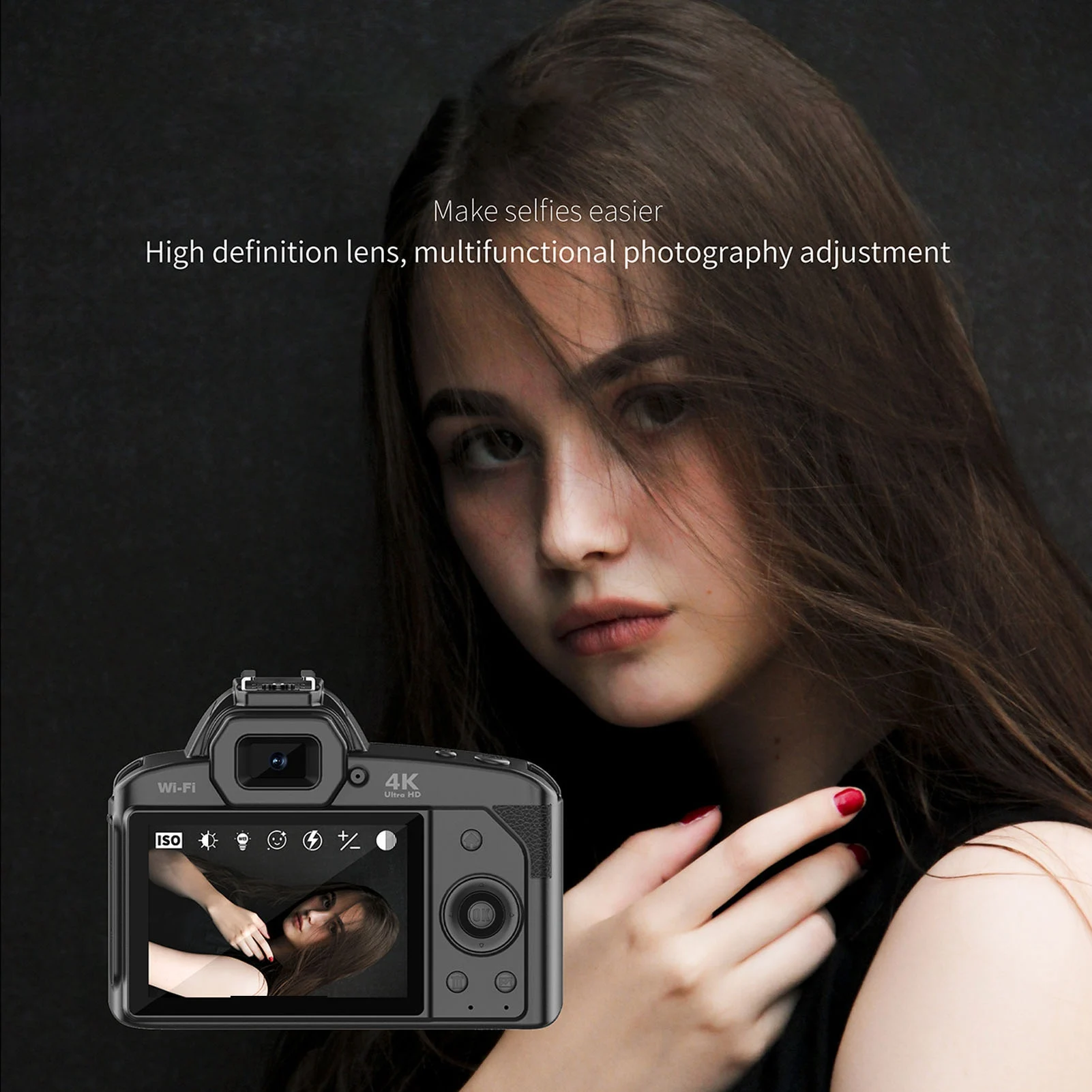 Digital Camera IR Night Vision HD Vlogging Digital Camera 3 Inch IPS Color Display WiFi 16X Digital Zoom for Photography