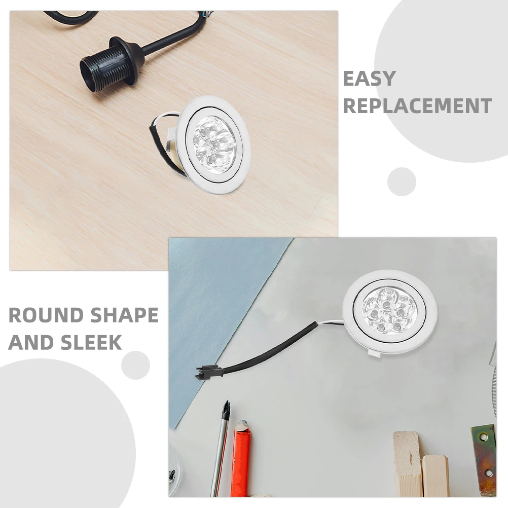 2pcs LED Kitchen Range Appliance Glass Stove Stove Replacement Hood Light Strip Cooktop Lighting Efficient Round Design